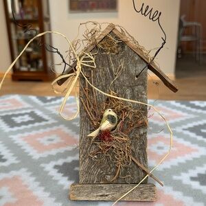 Rustic Wooden Birdhouse garden decor